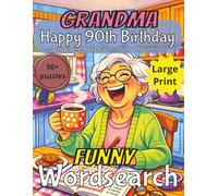 Funny 90th Birthday Word Search for Grandma: 90th Birthday Gift Grandma | Gifts for Women | Present for Senior | 90 Year old Gift | 90th Gift for ... | Grandma 90th Present | Gift from Grandkids