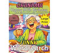 Funny 90th Birthday Word Search for Grandma: 90th Birthday Gift Grandma | Gifts for Women UK | Present for Senior | 90 Year old Gift | 90th Gift for ... | Fun Gift Elderly | Grandma 90th Present