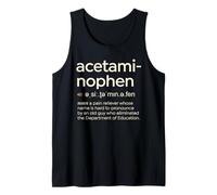 Funny Acetaminophen Pronunciación Camiseta sin Mangas