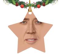 Funny Acrylic Christmas Ornament - 2D Hanging Pendant for Festive Tree Decor | Lightweight Acrylic Build with Bright Holiday Art, Round Heart Star Shapes, Fun Secret Santa Gift