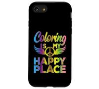 Funny Adult Coloring Humor Art Teacher Artist Rainbow Meme Carcasa para iPhone SE (2020) / 7/8