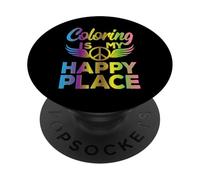 Funny Adult Coloring Humor Art Teacher Artist Rainbow Meme PopSockets PopGrip Adhesivo