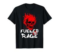 Funny Adult Humor, Skull on Fire Fueled by Rage Camiseta