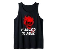 Funny Adult Humor, Skull on Fire Fueled by Rage Camiseta sin Mangas