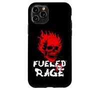 Funny Adult Humor, Skull on Fire Fueled by Rage Carcasa para iPhone 11 Pro