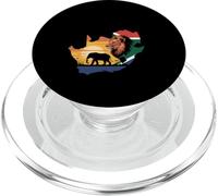 Funny African Wildlife León Elefante Sabana PopSockets PopGrip para MagSafe