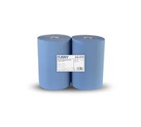 Funny AG-079 Papel industrial, 3 Capas, 1000 Hojas, 37.5 x 34cm, Azul, Caja de 2