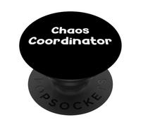 Funny Aging Humor Design Chaos Coordinator Tees and More PopSockets PopGrip Adhesivo