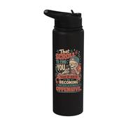 Funny Aging Humor Scroll Year of Birth Joke Stainless Steel Insulated Water Bottle