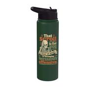 Funny Aging Humor Scroll Year of Birth Joke Stainless Steel Insulated Water Bottle