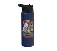 Funny Aging Humor Scroll Year of Birth Joke Stainless Steel Insulated Water Bottle