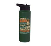 Funny Aging Humor Scroll Year of Birth Joke Stainless Steel Insulated Water Bottle