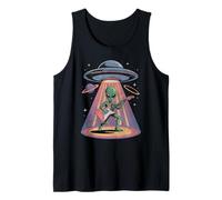 Funny Alien Guitarrista UFO Space Rock and Roll Guitarra Ciencia ficción Camiseta sin Mangas