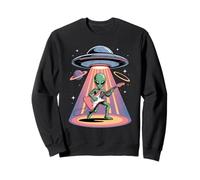 Funny Alien Guitarrista UFO Space Rock and Roll Guitarra Ciencia ficción Sudadera