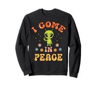 Funny Alien I Come in Peace Lover Couple Matching Groovy Sudadera