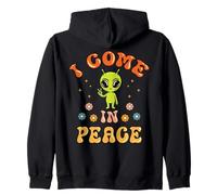 Funny Alien I Come in Peace Lover Couple Matching Groovy Sudadera con Capucha