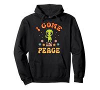 Funny Alien I Come in Peace Lover Couple Matching Groovy Sudadera con Capucha