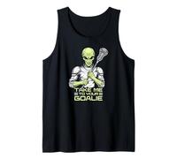 Funny Alien Lacrosse - Llévame a tu Portero Space LAX Camiseta sin Mangas
