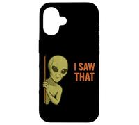Funny Alien Meme I Saw That UFO Extraterrestrial Humor Joke Carcasa para iPhone 16