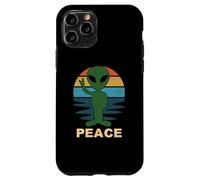 Funny Alien Peace Sign Anti Guerra Amor Paz En La Tierra Carcasa para iPhone 11 Pro