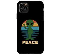 Funny Alien Peace Sign Anti Guerra Amor Paz En La Tierra Carcasa para iPhone 11 Pro MAX