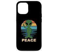 Funny Alien Peace Sign Anti Guerra Amor Paz En La Tierra Carcasa para iPhone 12/12 Pro