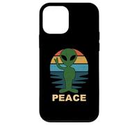 Funny Alien Peace Sign Anti Guerra Amor Paz En La Tierra Carcasa para iPhone 12 Mini