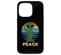 Funny Alien Peace Sign Anti Guerra Amor Paz En La Tierra Carcasa para iPhone 13 Pro