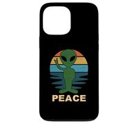 Funny Alien Peace Sign Anti Guerra Amor Paz En La Tierra Carcasa para iPhone 13 Pro MAX