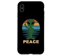 Funny Alien Peace Sign Anti Guerra Amor Paz En La Tierra Carcasa para iPhone XS MAX