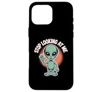 Funny Alien Stop Looking at Me for Space Broma de Humor Carcasa para iPhone 16 Pro MAX