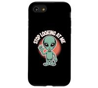 Funny Alien Stop Looking at Me for Space Broma de Humor Carcasa para iPhone SE (2020) / 7/8