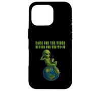 Funny Alien Vibing on Earth UFO Meme Hombres Mujeres Niños Carcasa para iPhone 16 Pro