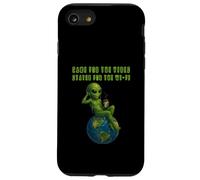 Funny Alien Vibing on Earth UFO Meme Hombres Mujeres Niños Carcasa para iPhone SE (2020) / 7/8