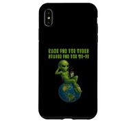 Funny Alien Vibing on Earth UFO Meme Hombres Mujeres Niños Carcasa para iPhone XS MAX