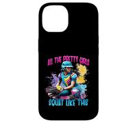 Funny All The Pretty Girls Squat Like This Softball Catcher Carcasa para iPhone 14