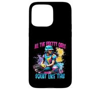 Funny All The Pretty Girls Squat Like This Softball Catcher Carcasa para iPhone 15 Pro MAX