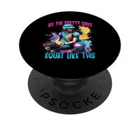 Funny All The Pretty Girls Squat Like This Softball Catcher PopSockets PopGrip Adhesivo