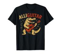 Funny Alligator Guitar Music Pun Animal Acoustic Joke Item Camiseta