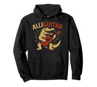 Funny Alligator Guitar Music Pun Animal Acoustic Joke Item Sudadera con Capucha