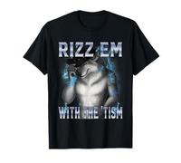 Funny Alpha Wolf Rizz'em con el Tism 90s Hombre Lobo desquiciado Camiseta