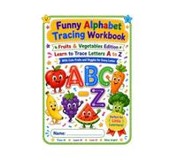 Funny Alphabet Tracing Workbook: Fruits & Vegetables Edition: Learn to Trace Letters A to Z with Cute Fruits and Veggies for Every Letter (Bright Beginning Workbooks)