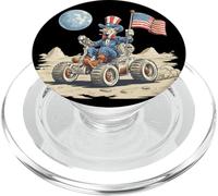 Funny America on Moon con Disfraz de vehículo PopSockets PopGrip para MagSafe