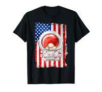Funny American Flag Themed Grumpy GNOME For Men Space Lovers Camiseta