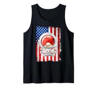 Funny American Flag Themed Grumpy GNOME For Men Space Lovers Camiseta sin Mangas
