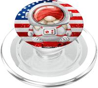 Funny American Flag Themed Grumpy GNOME For Men Space Lovers PopSockets PopGrip para MagSafe