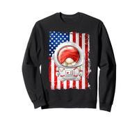 Funny American Flag Themed Grumpy GNOME For Men Space Lovers Sudadera