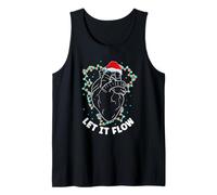 Funny Anatomy Heart Cardiac Nurse Santa Hat Xmas Camiseta sin Mangas