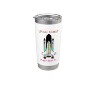 Funny and Cute Space Coast Palm Bay FL - Rosa|Amarillo Vaso térmico de acero inoxidable de doble pared