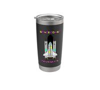 Funny and Cute Space Coast Palm Bay FL - Rosa|Amarillo Vaso térmico de acero inoxidable de doble pared